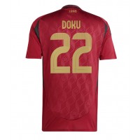 Camisa de time de futebol Bélgica Jeremy Doku #22 Replicas 1º Equipamento Europeu 2024 Manga Curta